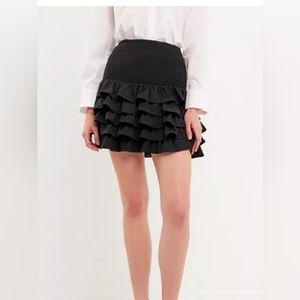 Women's Smocking Ruffled Skirt